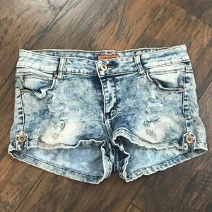 Docefit Stretchy Shorts Distressed Jean Sz 38